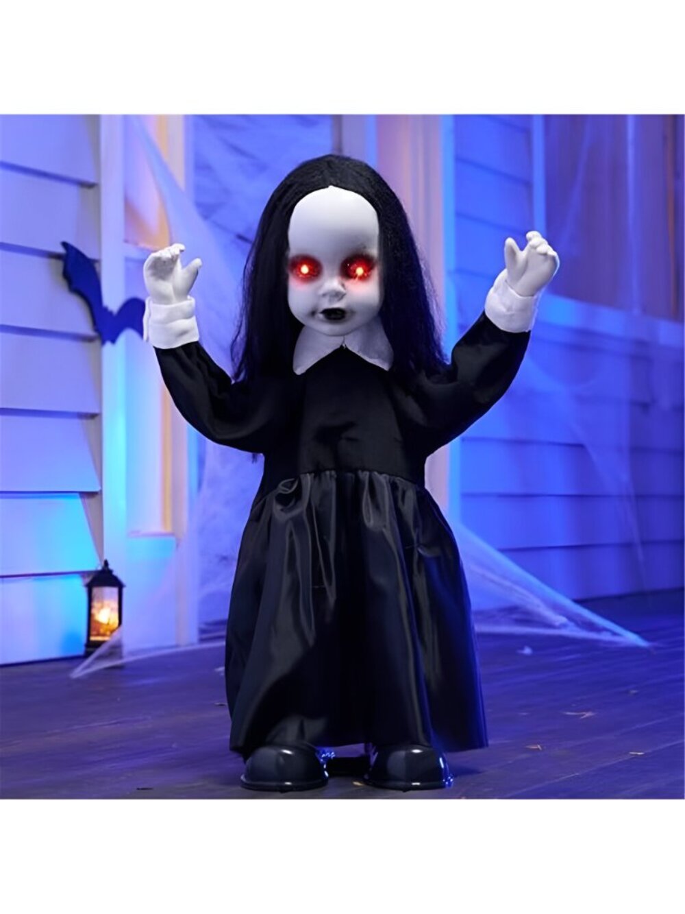 Scary Halloween Decorations Outdoor, 34" Black Zombie Girl Ghost - Picture 6 of 6